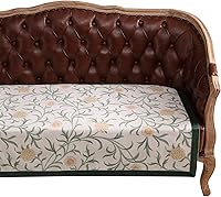 Vista 11 de patdrea Funda de sofá de diseño, fundas de terciopelo amarillo floral para banco de cama seccional, fundas de banco de cama de lujo, funda