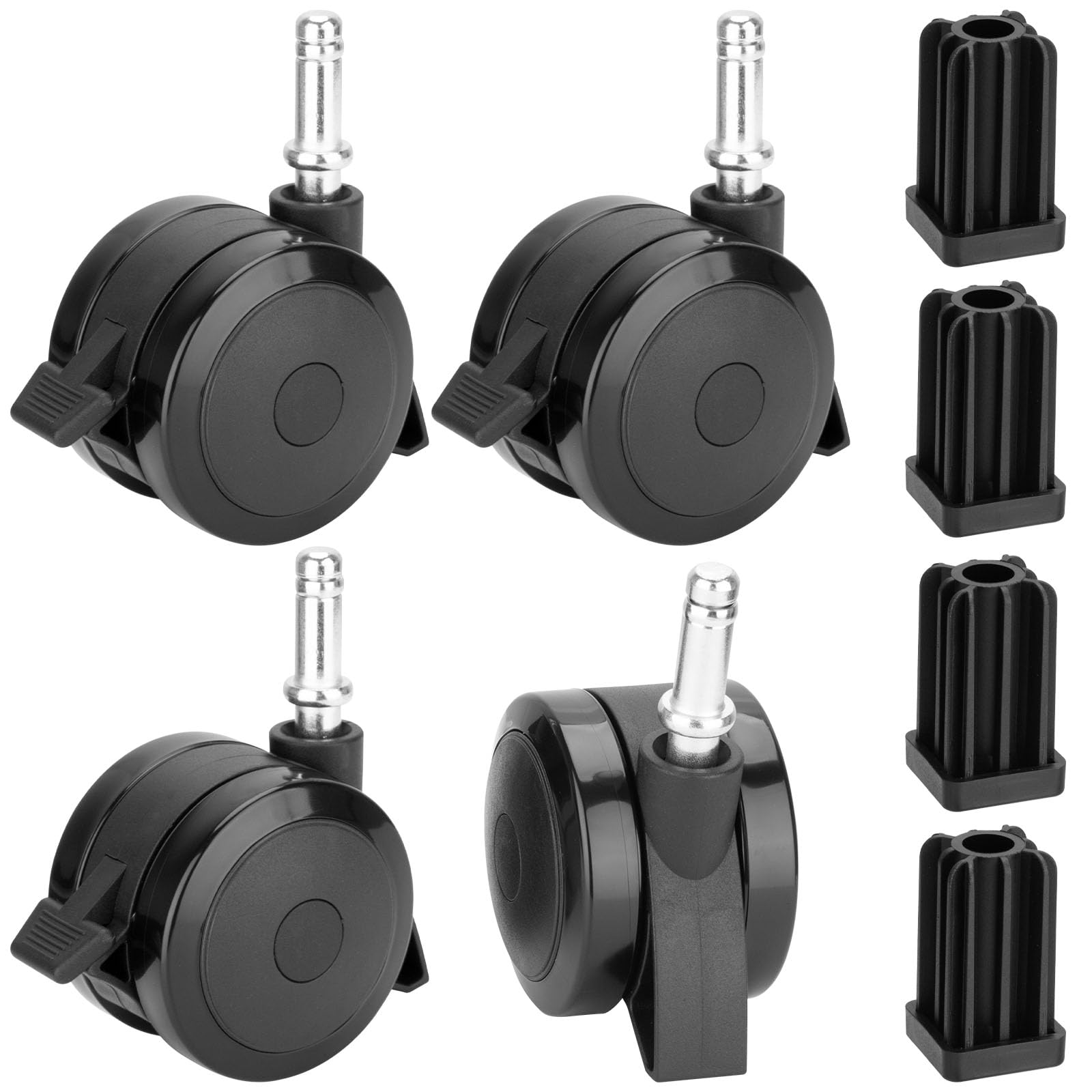70360 Set di 4 ruote girevoli con blocco e kit di inserti, parti di ricambio per Weber Spirit Series 2009-2012, Genesis Series 2007-2011 e Summit Series 2007-2011 griglie a gas