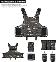 Vista 5 de Chaleco GZ Xinxing táctico para paintball, color negro