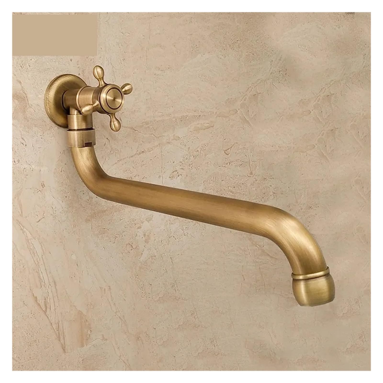 Grifo de cocina Grifo mezclador de cocina, Grifo de piscina con fregona for exteriores de pared de un solo Facuet frío, grifo de fregadero de cocina de pared de bronce Antqiue giratorio para cocina, b