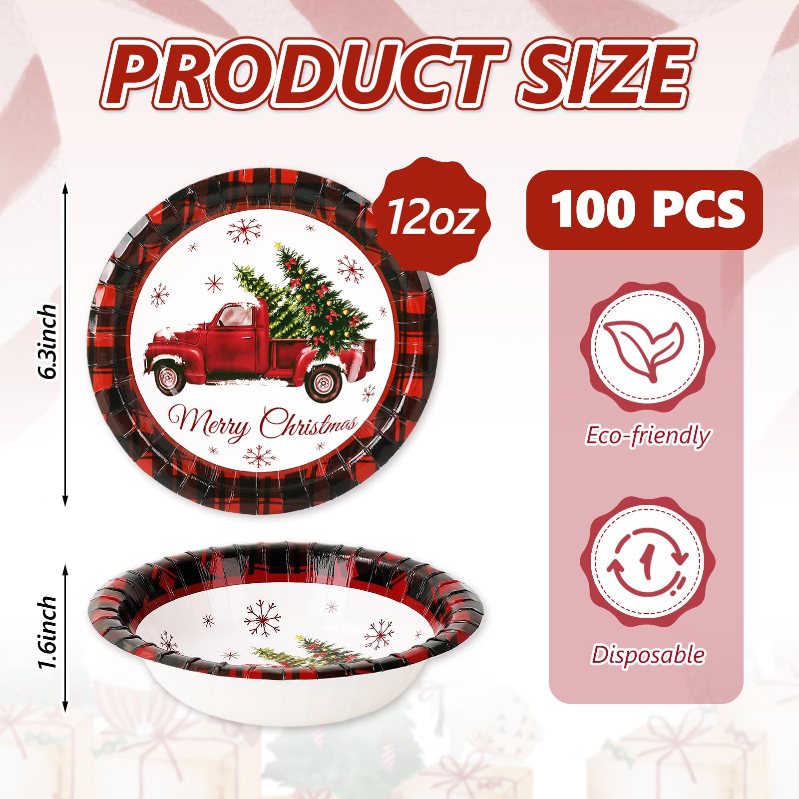 100 Weihnachtsservietten, Aquarell-Design Mit Kardinal & Karomuster, 16,5 X 16,5 Cm – Für Party, Tischdeko