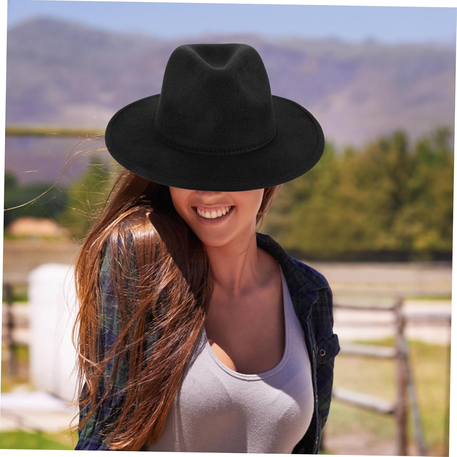 VALICLUD Outdoor Hat Woman Top Adult Cowboy Hat Cap Tassel Straw Hats Festival Print Lady Ladies Western Hat