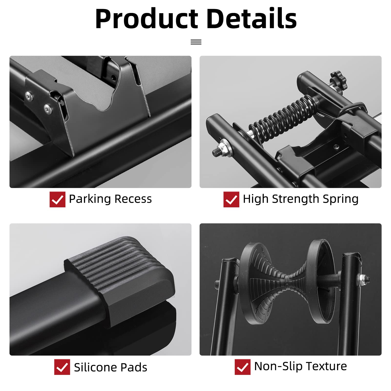 Portabici Interno Supporto Parcheggio Bici ROCKBROS - Pieghevole, Per MTB 24-27.5 E Bici Da Corsa 700C Supporto Bici Rockbros