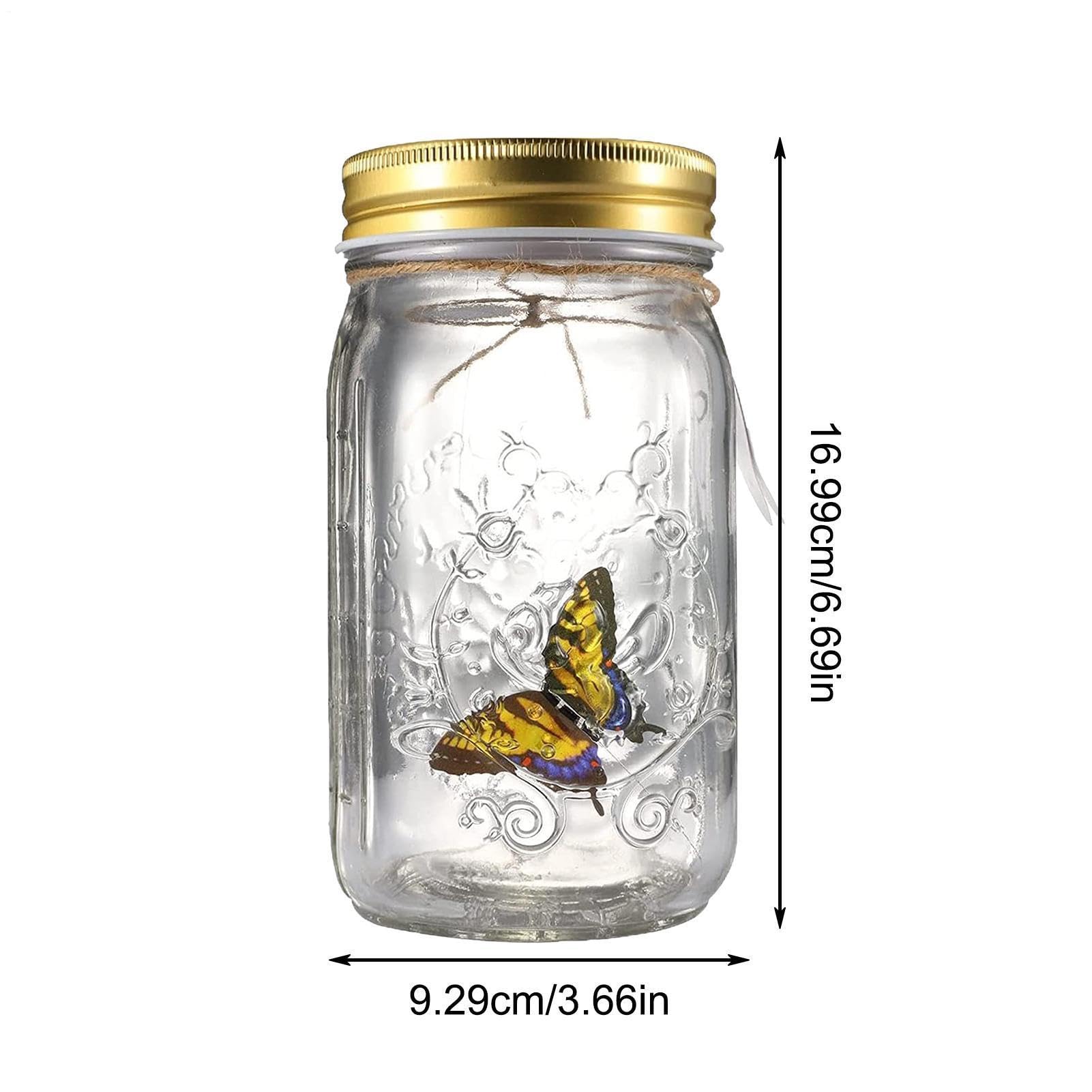 Kolekcja motyli Jar | Animowany motyl w szklanym słoju Zasilany bateryjnie