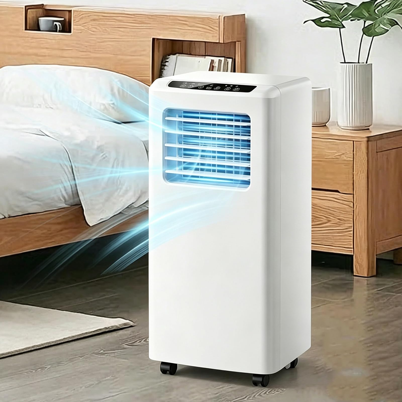 CGLYYDS Portable Air Conditioner,7000 9000 BTU AC Unit for Rooms up to 25m², Fan & Cooling,Dehumidifier,24H Timer,Powerful Mobile Air Conditioning Unit for Home Office 2600W