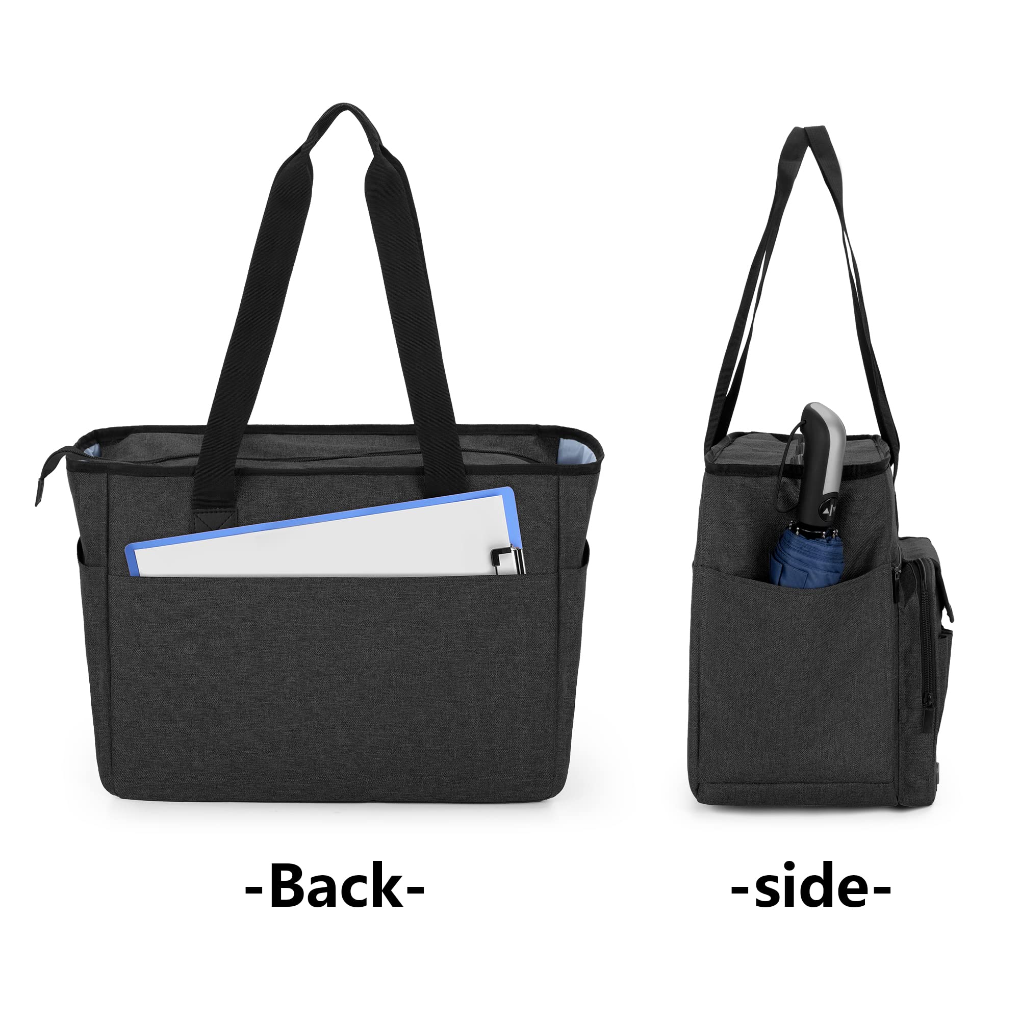 Trunab Bolsa de enfermera para el trabajo con funda acolchada para laptop de 15.6 pulgadas, bolsa de enfermera con múltiples bolsillos para visita de hospicio, atención médica en el hogar, estudiantes