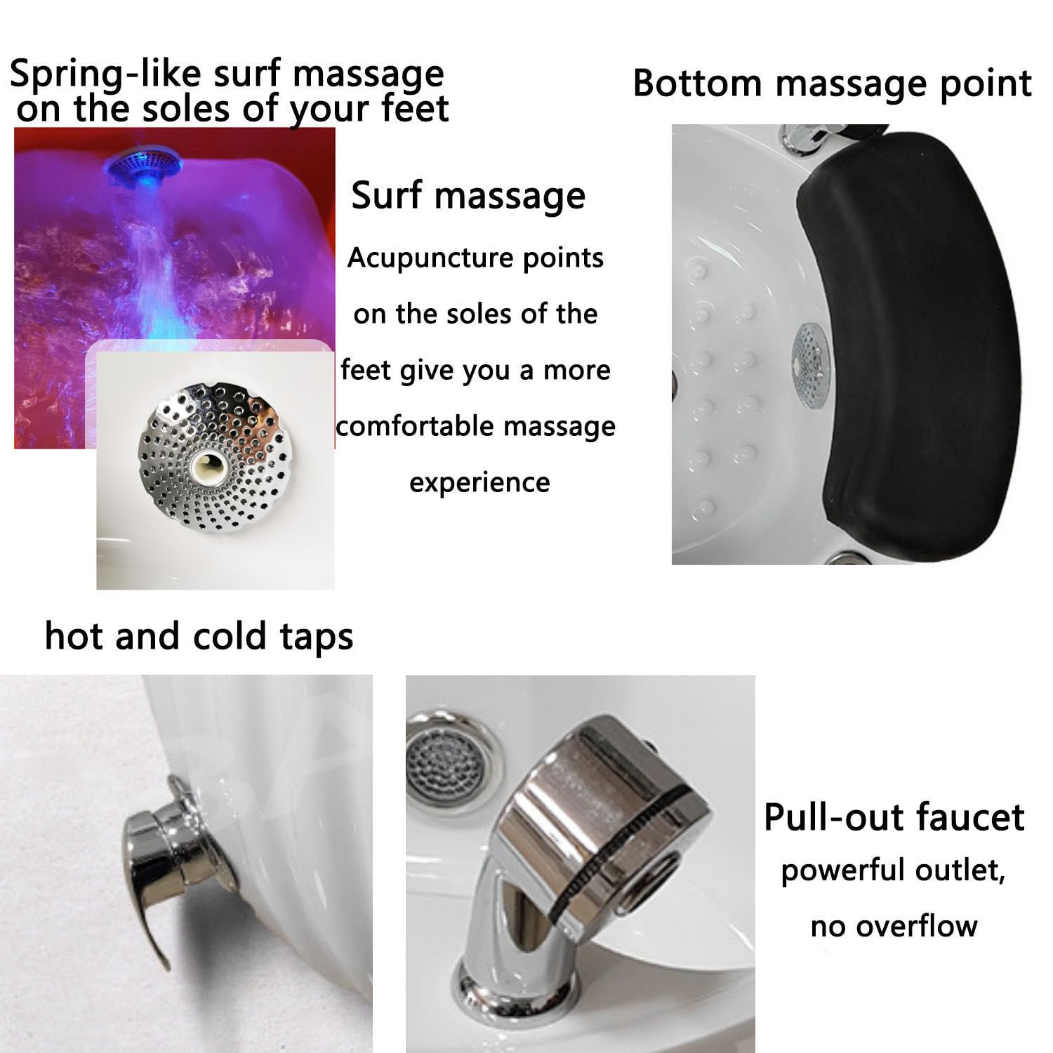 Massage-Fußbad, Fußbadewanne, Buntes Licht-Fußbad, Fußeimerwanne Für Die Spa-Behandlung Zu Hause, Fußbad-Massagegerät, Fußmassagebecken