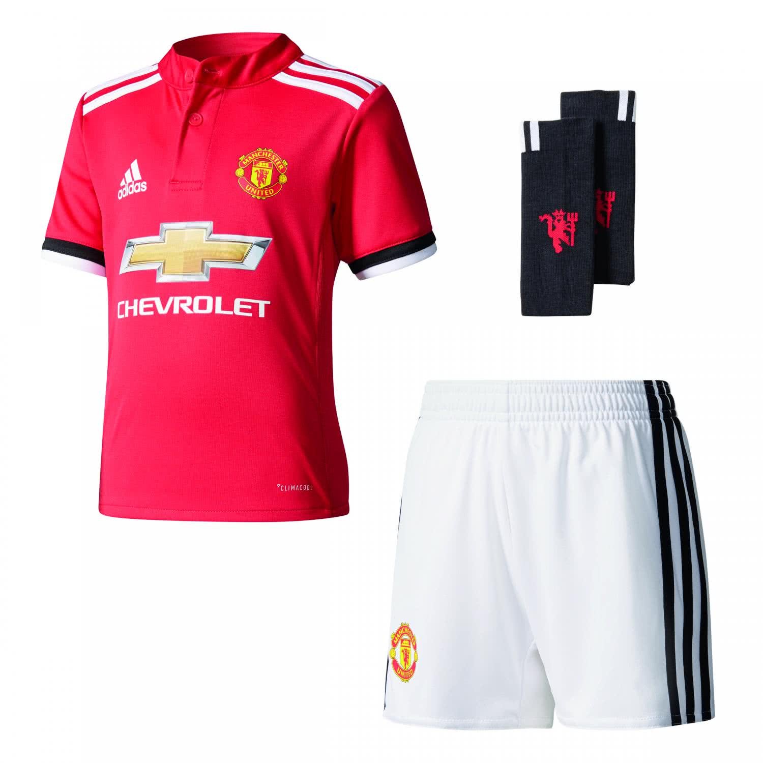 adidas MUFC H Baby Conjunto Equipación-Línea Manchester United FC, Niños