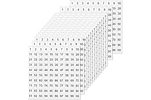 1-100 Consecutive Round Number Stickers for Easy Organization