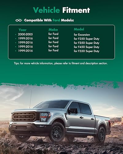 Miniatura 7 de SCITOO Espejo lateral de repuesto para Ford F-250 F-350 F-450 F-550 Super Duty 2000-2005 para Ford Excursion, lado izquierdo superior e inferior