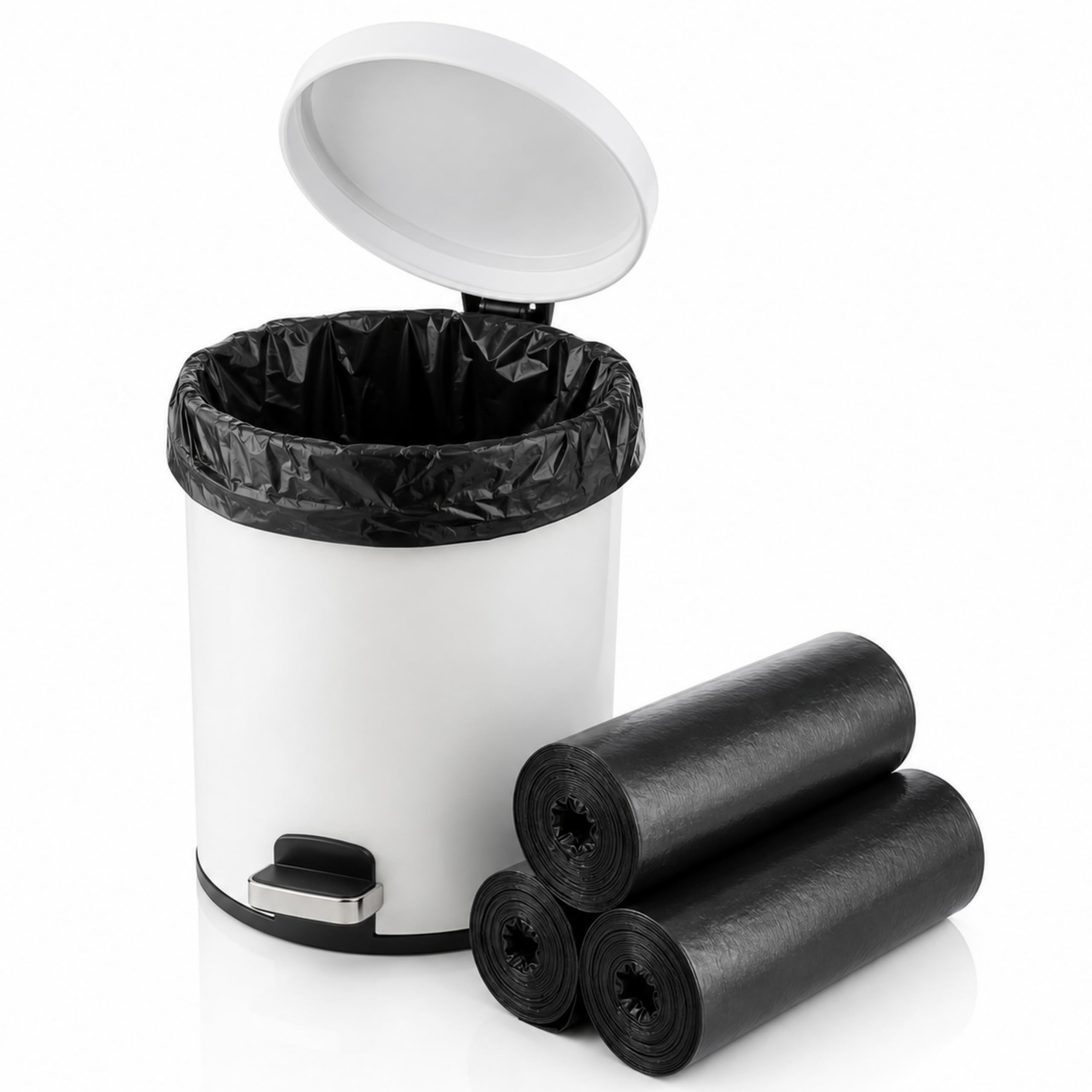 Sales Craft Black Garbage Bags for Trash Bin, 30 Litre Waste Bags Roll, Kitchen and Office Use 90 Pics-image-22