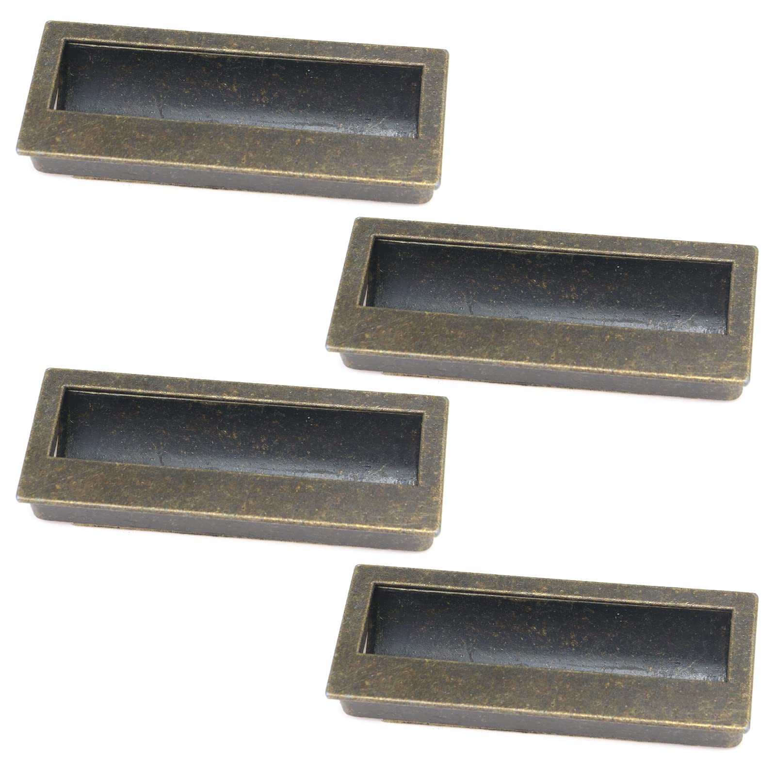 Buy Pastlla 4 Pcs 4.2x1.6x0.4 Inch Inset Hidden Pull Handles Oil Rubbed
