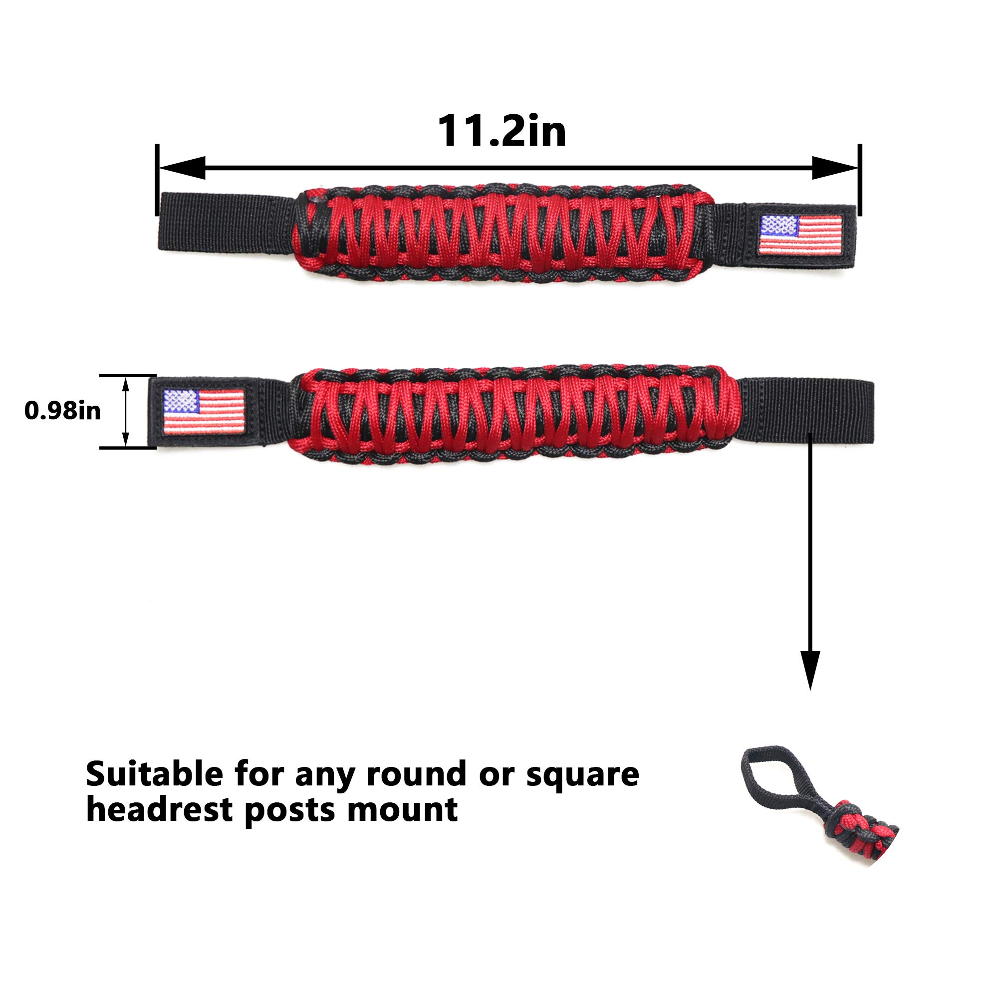 Buy BESTAOO Headrest Grab Handles, Universal Paracord Rear Seat Grab