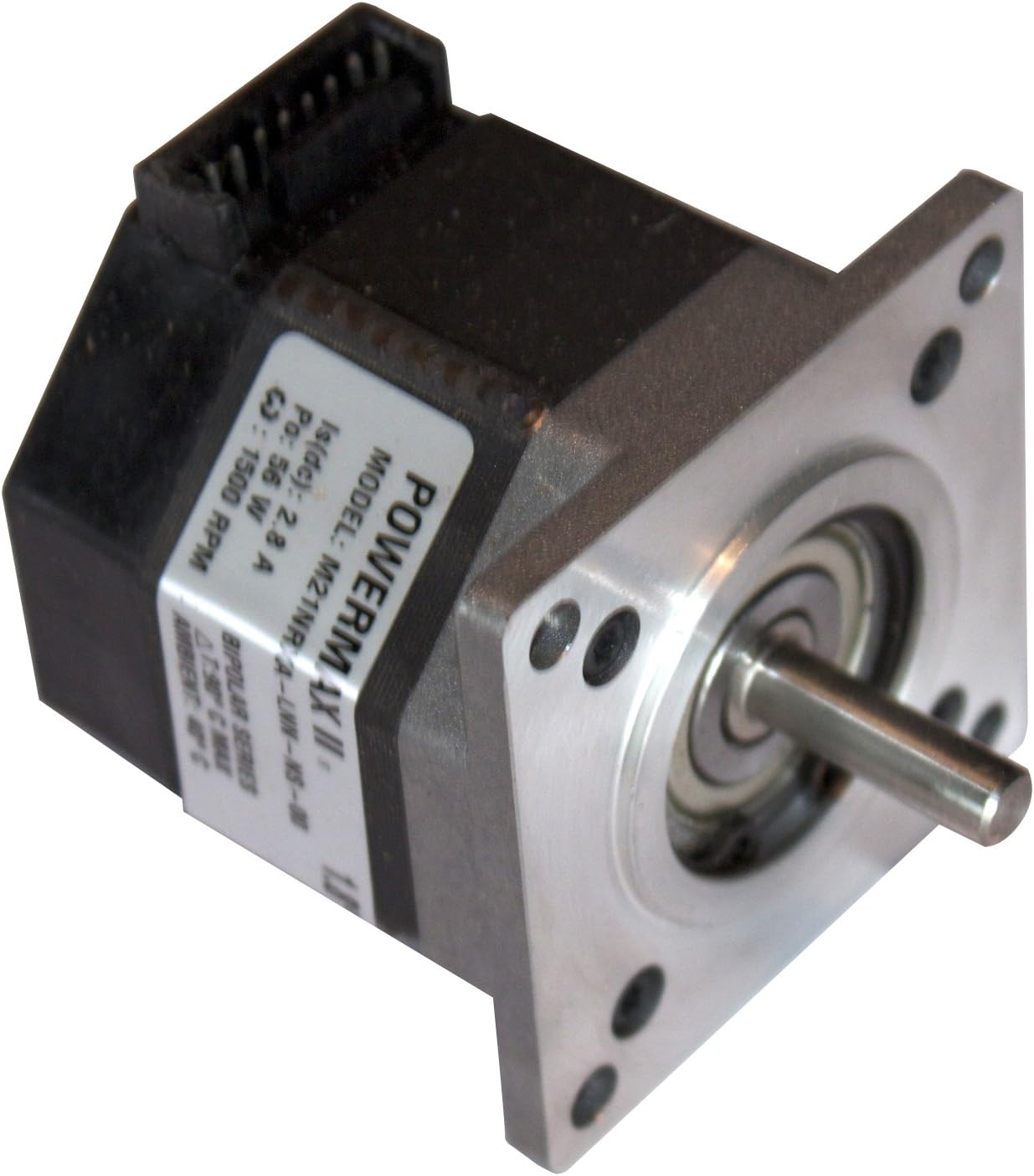 P22NRXD-LNF-NS-00 Stepper Motor with Integral Receptacle, Flat Shaft 203 oz.-in, 1.25 ADC, 200 Full Steps/Rev, 1.8 Degree Step Angle, -20 Degree C to +40 Degree C Operating Temperature
