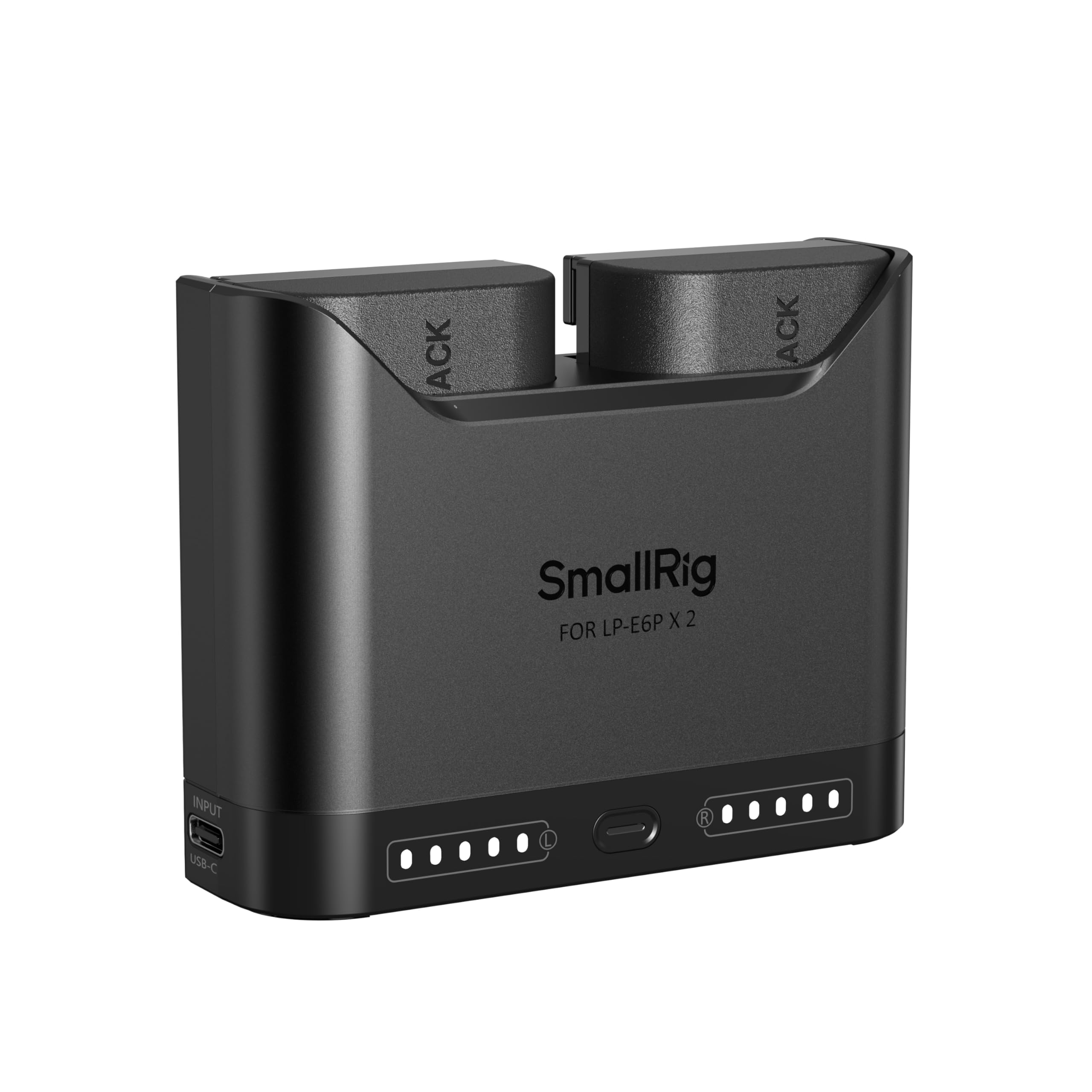 SMALLRIG LP-E6P Kamera-Akkuset für Canon, 22,5W-Doppelladegerät mit 2520mAh-Akkus, Vollständig für Canon EOS R6 Mark II/III, R5 Mark II, 5D Mark II/III/IV, 6D/7D, 6D/7D Mark II, R, R5 / 6/7-5485