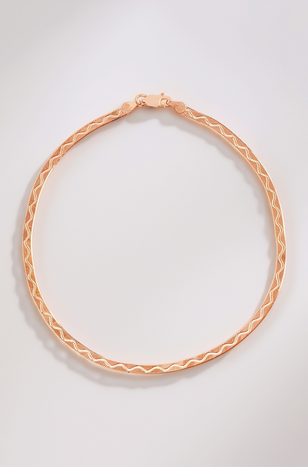 ZAVYA 925 Sterling Silver Rose Gold Plating Braided Abstract Anklets (Single) | Gift for Women & Girls | With Certificate of Authenticity & 925 Hallmark | Gift for Women & Girls