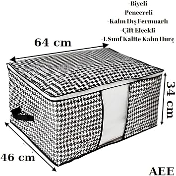 AEE® 5 Mega Size Windowed Hurch Set 64x46x34 Large Size Quilt Hurter Blanket Pillow Base Bottom Cabinet Top Dowry Bundle Organizer
