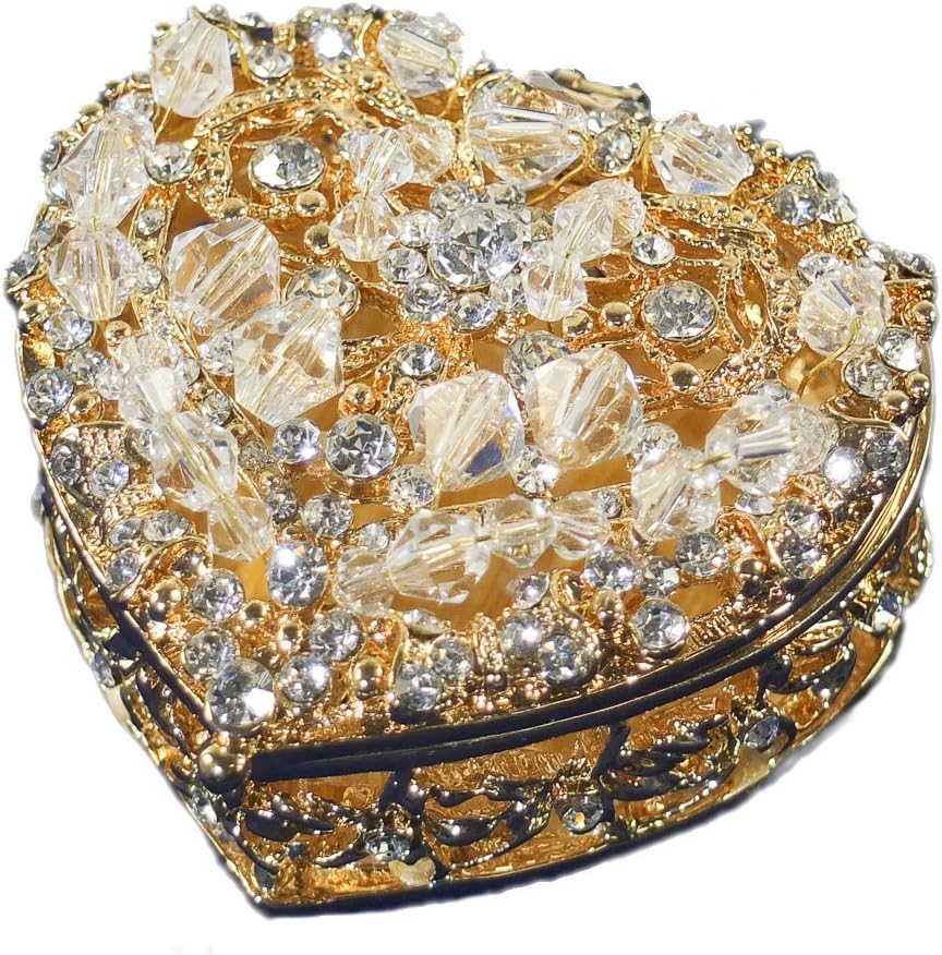 Lassos Boutique 2" Heart Shaped Wedding Arras Set, Gold Arras Para Boda with 13 Unity Coins (Gold)