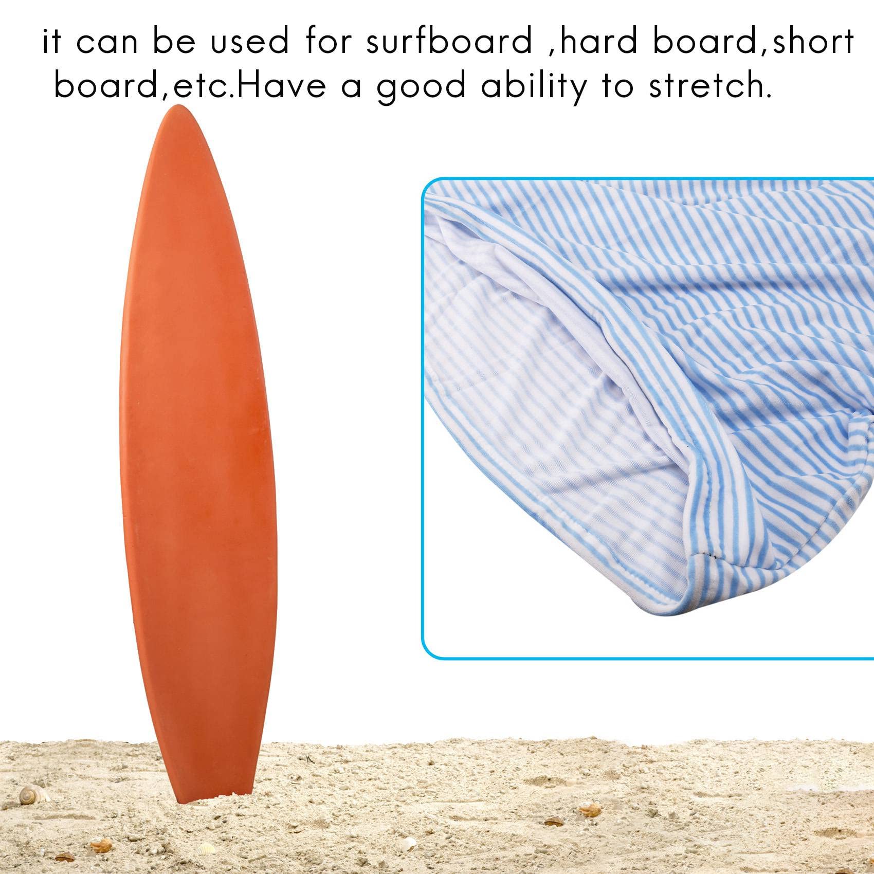 Dciustfhe protettiva per calze da surf e surf Board 6Ft blu e a strisce