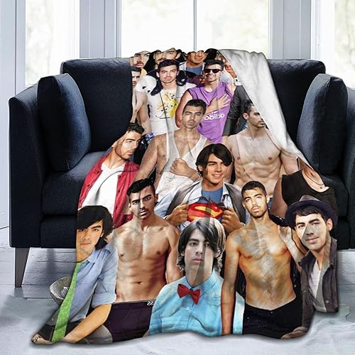 Miniatura 1 de Manta Joe Jonas suave y cómoda manta de lana polar para sofá, oficina, coche, camping, yoga, viajes, decoración del hogar, acogedora manta de playa