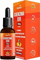 Coenzima Q10 200mg com Vitamina E e Óleo TCM, Sabor Frutas Amarelas, Zero Açúcares, Unidade 30ml Bigens. (Unidade)
