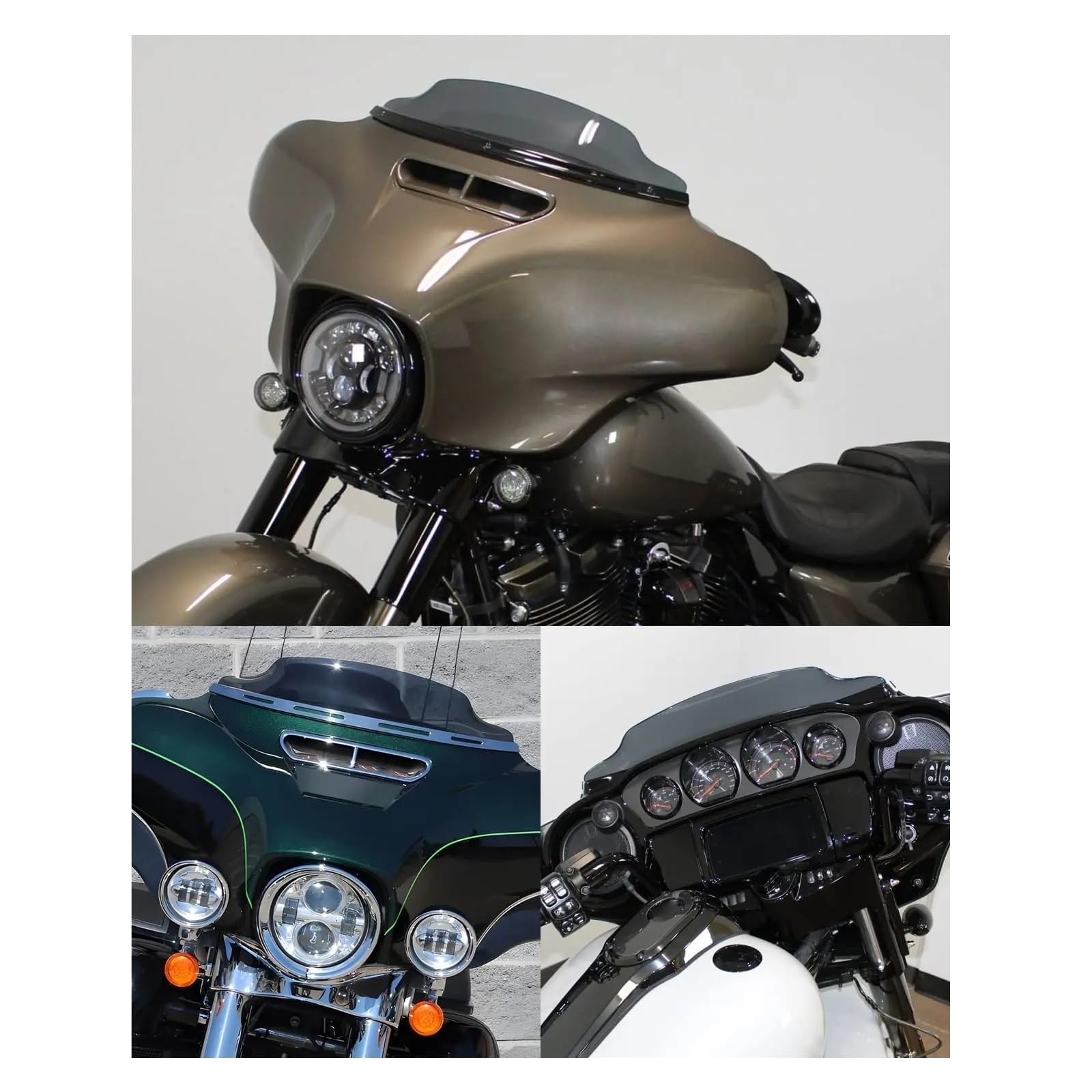 Deflektor motocykla Osłona szyby przedniej 4,5'' 6'' 7'' pasująca do Harley Electra Street Glide Touring Ultra Limited 1996-2011 2012 2013 spojler przedłużający szyba przednia(Clear 7inch)