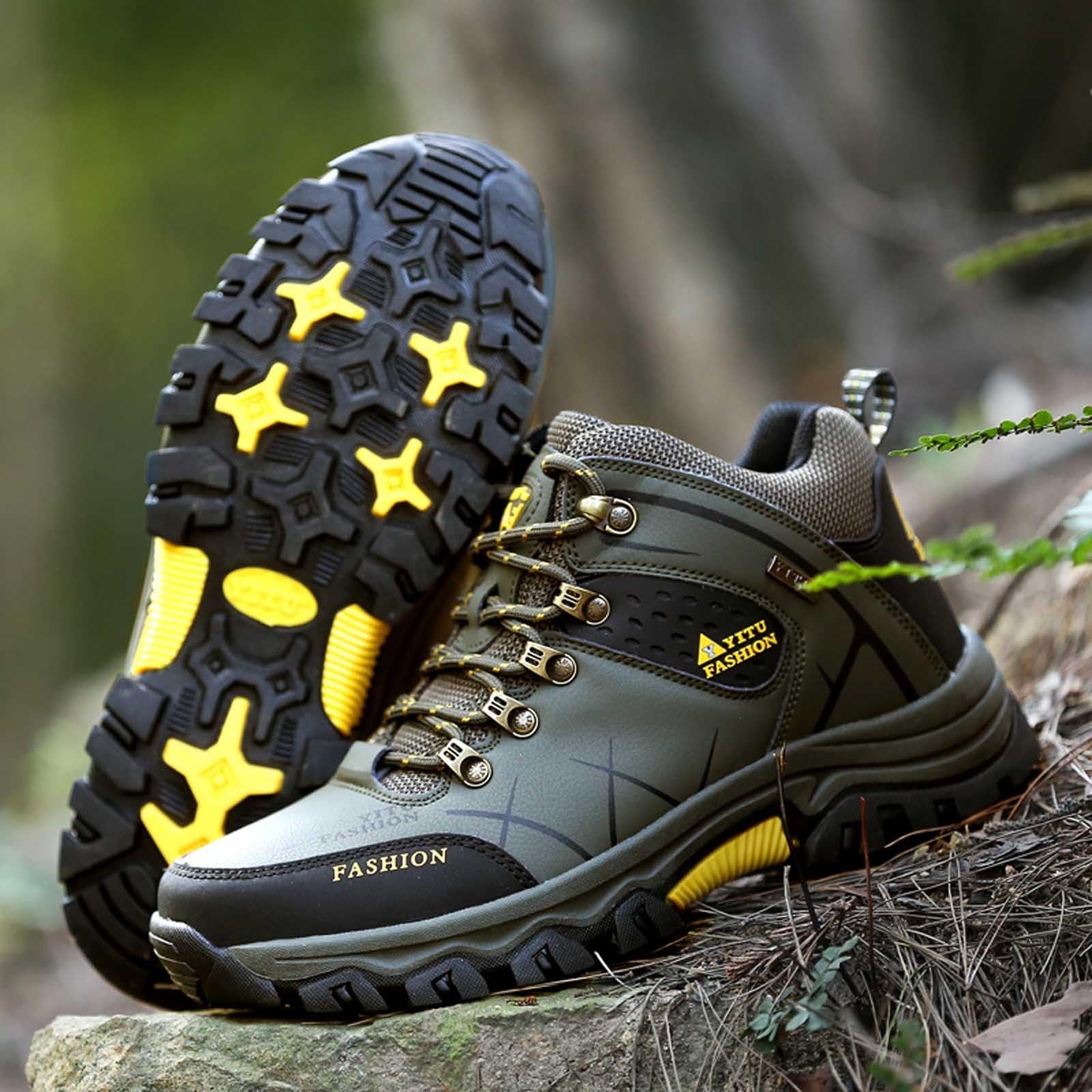 Générique Bottes Randonnée Montantes Cuir Chaudes, Chaussures Extérieur Trekking – Modèle Durables Aventure Homme, Idéal pour Hiver Et Grand Froid