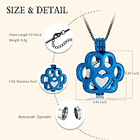 Vista 78 de Oinsi Joyería de Cremación de Mascotas Para Cenizas Para Perro/Gato con Forma de Pata de Acero Inoxidable Medallón Conmemorativo Collar de Urna Mini