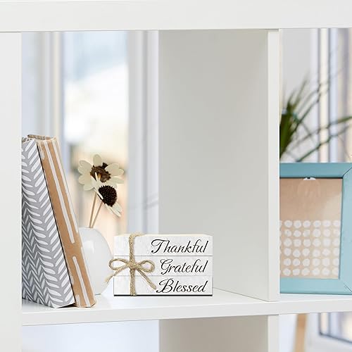Miniatura 4 de Libros decorativos para decoración del hogar, pilas de libros de madera para decoración de mesa, libros de decoración bendecidos agradecidos para