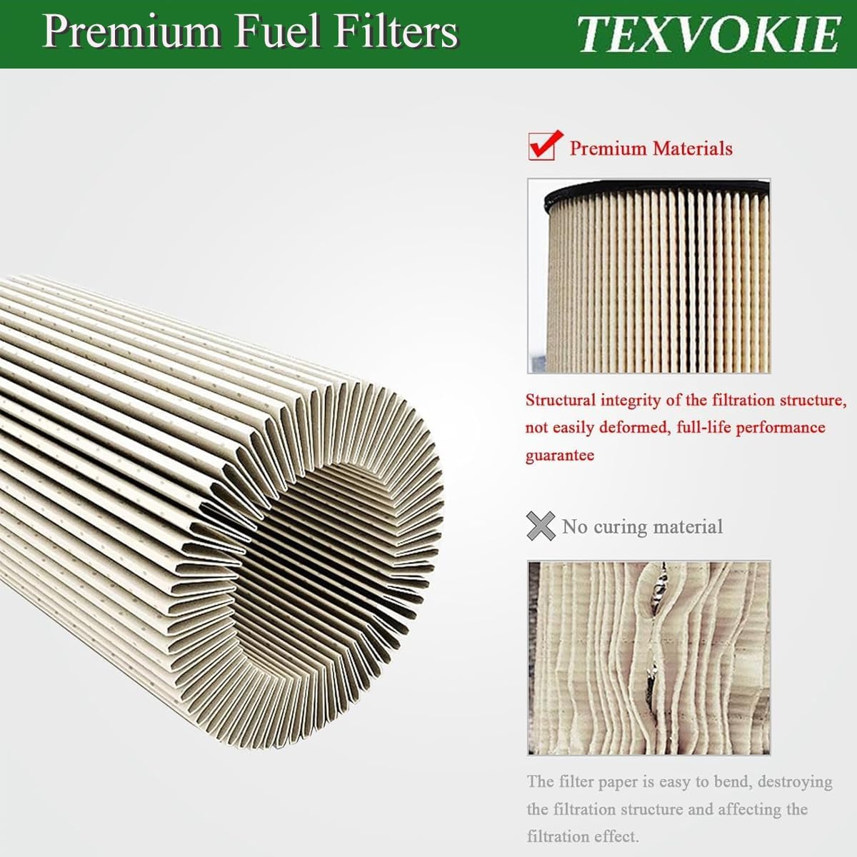 OE Spec FD4596 Fuel Filter Fits for Ford F & E Series 7.3L Powerstroke Diesel, 4 pack