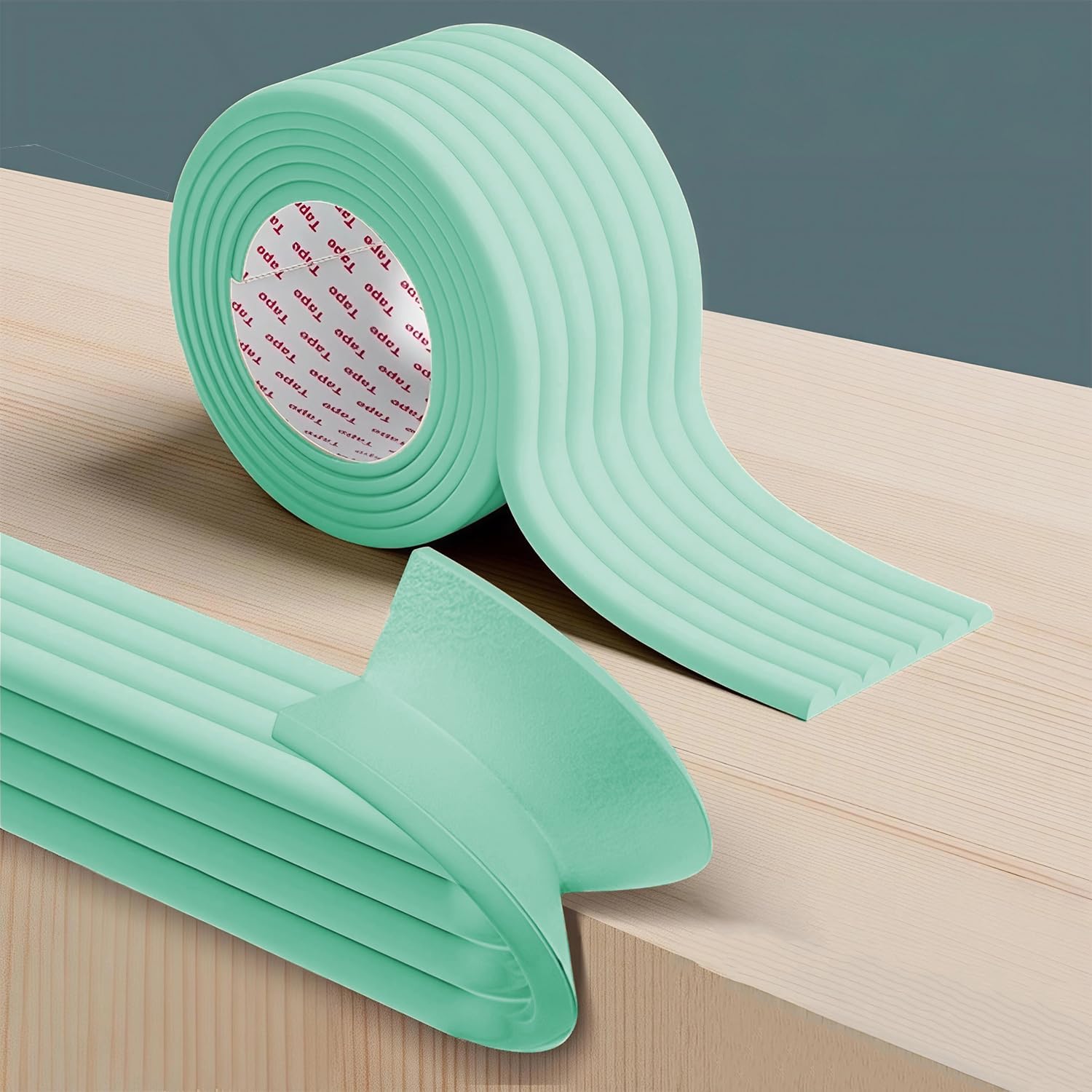Baby Proofing Edge Corner Protector,Edges with Furniture Desk Edge Cushion& Edge Safety Bumpers,Corner Protector for Baby,Soft Rubber Foam Guard,6.5ft Light Green