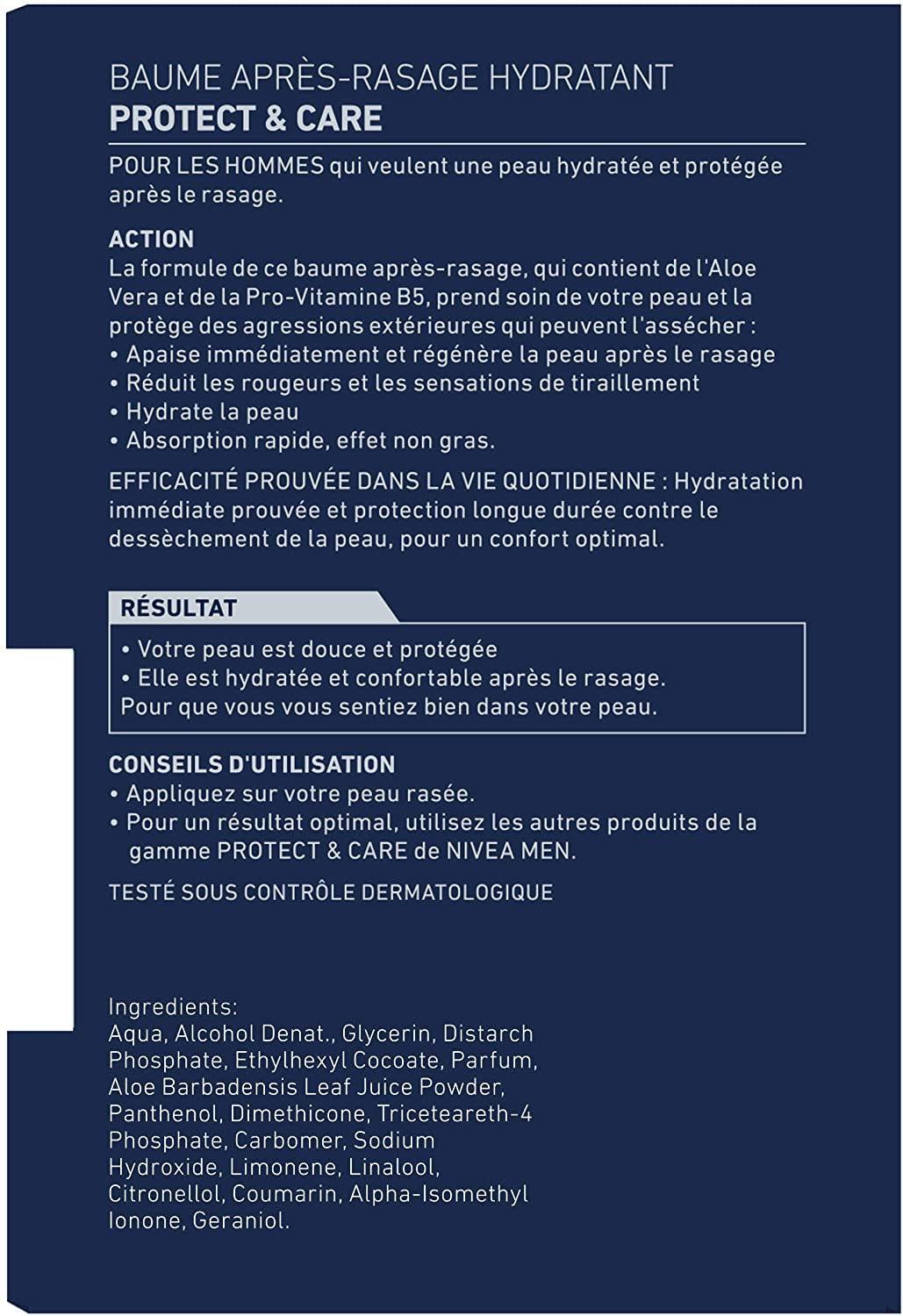 NIVEA MEN NIVEA MEN Protect & Care Hydrating Aftershave Balm (1 x 100 ml), After Shave Care Enriched with Vitamin E & Aloe Vera, Soothing Face Care for Men in use