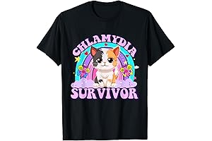 Chlamydia Survivor Funny T-Shirt: A Feline Take on a Classic Meme