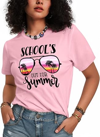 Flafens Teacher T-Shirt for Women - Graphic Tees Womens 2025 Teacher Crewneck Cotton Cute Cool Short Sleeve Tshirts
