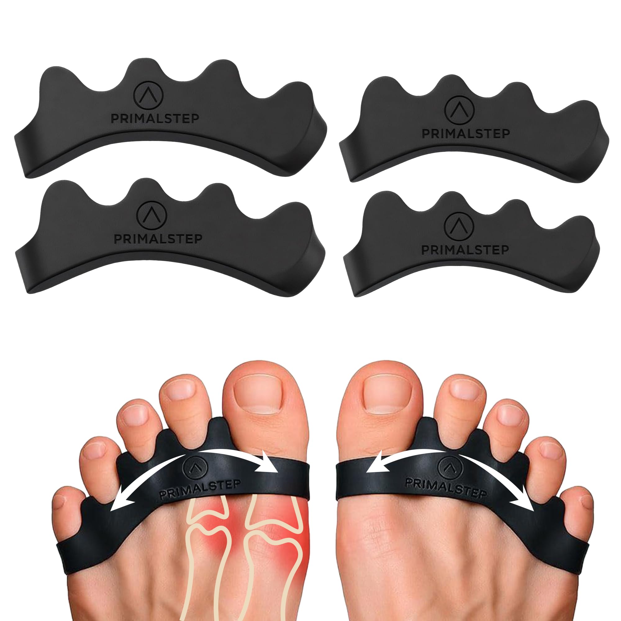 VYCE PrimalStep Toe Separators, Spreaders, Spacers, 2 Pairs, S/M, Large
