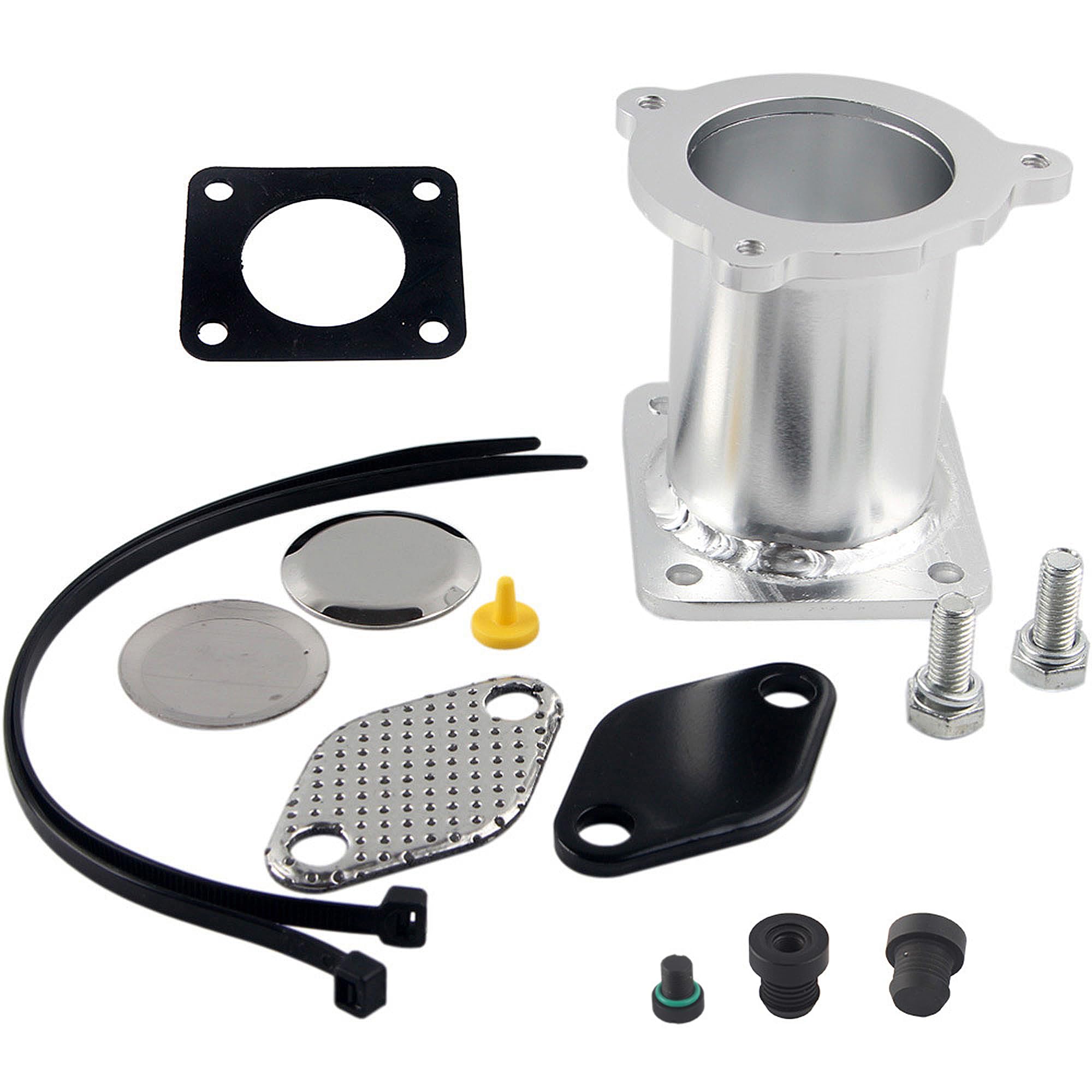 Kit de Suppression EGR en Aluminium Bypass de Suppression, Kit de Suppression VR-EGR08, Kit de Suppression Vanne EGR pour M57 SéRie 5 E60 E61 E61N 520I 525D 530D 535D