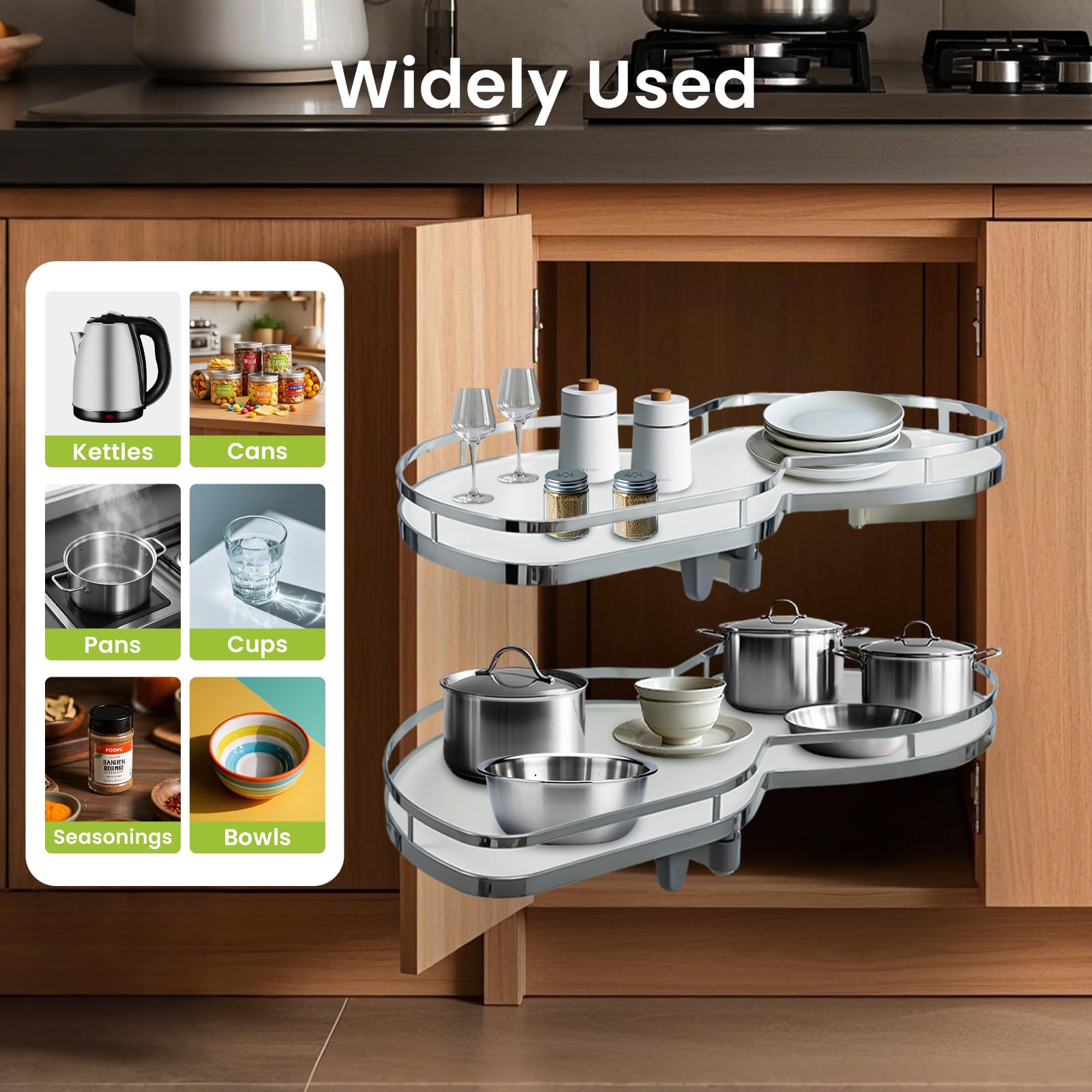 Organizzatore Estraibile per Mobile ad Angolo cieco, organizzatore Estraibile per Cucina a 2 Livelli, organizzatore Estraibile per Mobile ad Angolo cieco, organizzat,