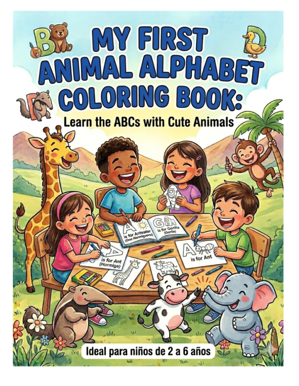 My First Animal Alphabet Coloring Book: Learn the ABCs with Cute Animals | Ages 2-6
