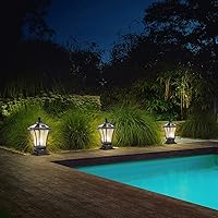 Vista 4 de Luces de poste al aire libre, luz solar nórdico IP55 para exteriores, impermeable, luz de jardín para el hogar, valla de puerta, luz de jardín