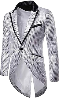 silver sequin tuxedo jacket