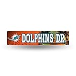 Rico Industries NFL Miami Dolphins 16-Inch Plastic Street Sign Dcor