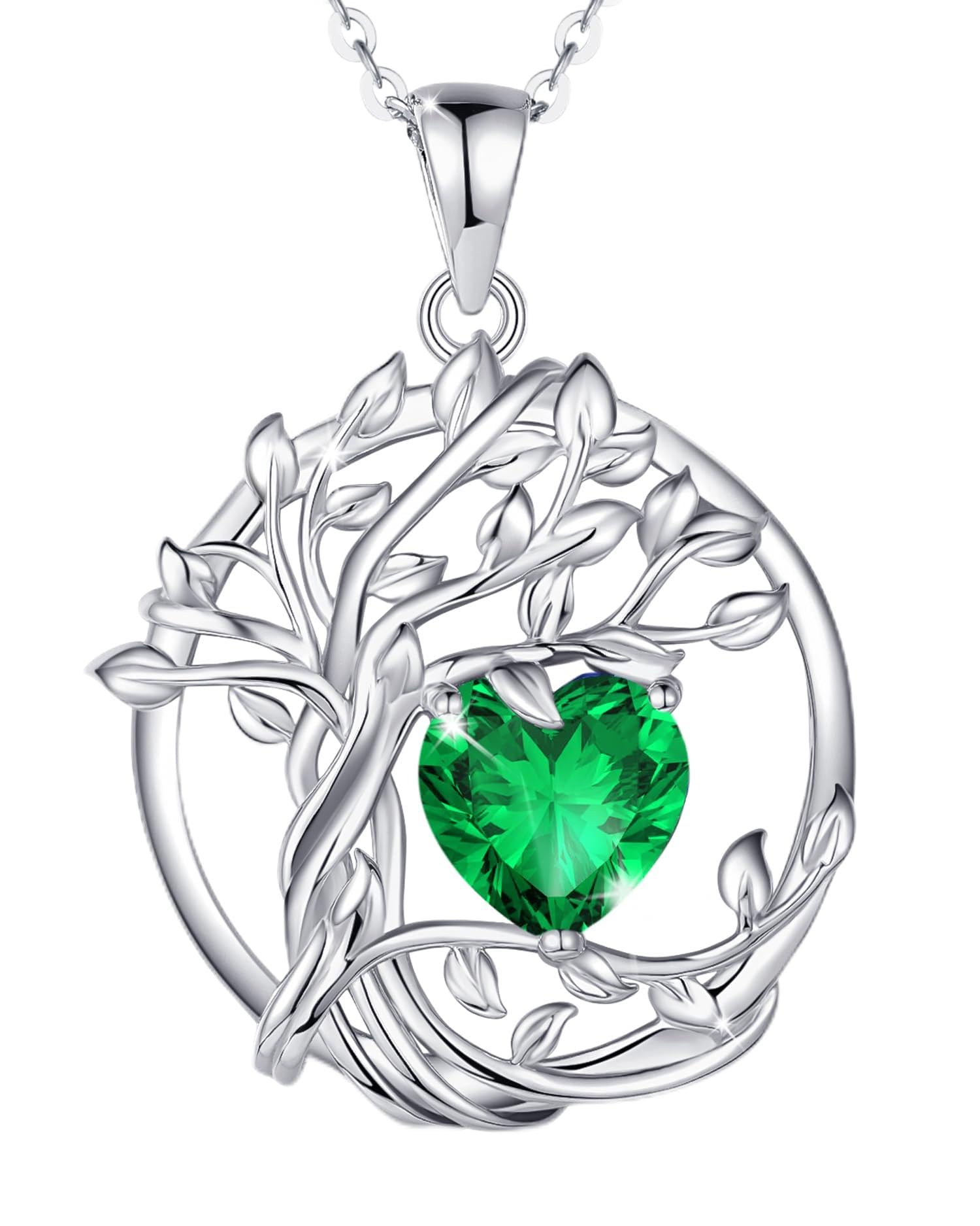 FANCIME Tree of life Birthstone necklace