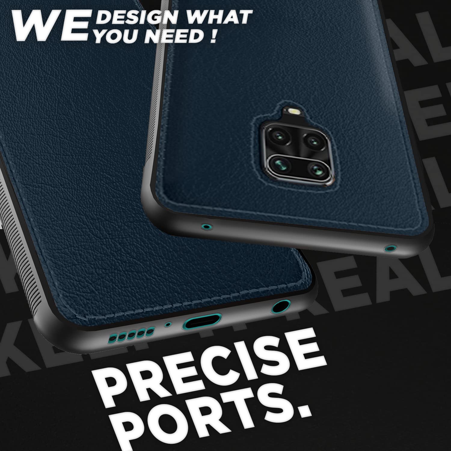 Pikkme Redmi Note 9 Pro/Note 9 Pro Max/Poco M2 Pro/Redmi Note 10 Lite Back Cover | Flexible Pu Leather | Full Camera Protection | Raised Edges | Super Soft-Touch | Bumper Case (Blue) 2