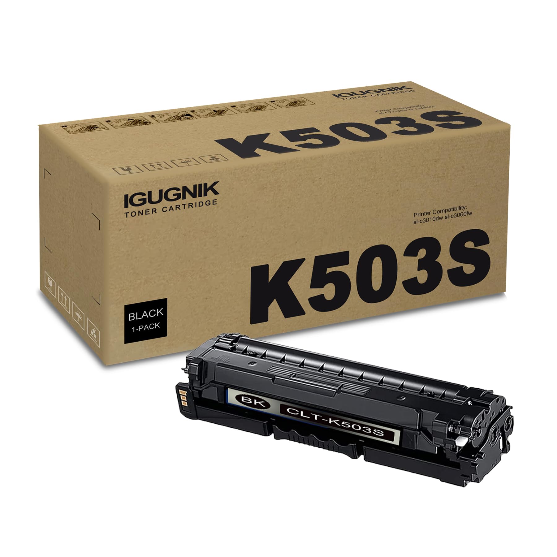 1 Pack CLT-K503S Black Toner Cartridge Replacement for Samsung CLT-K503S Work with sl-c3010dw sl-c3060fw| CLT-K503S