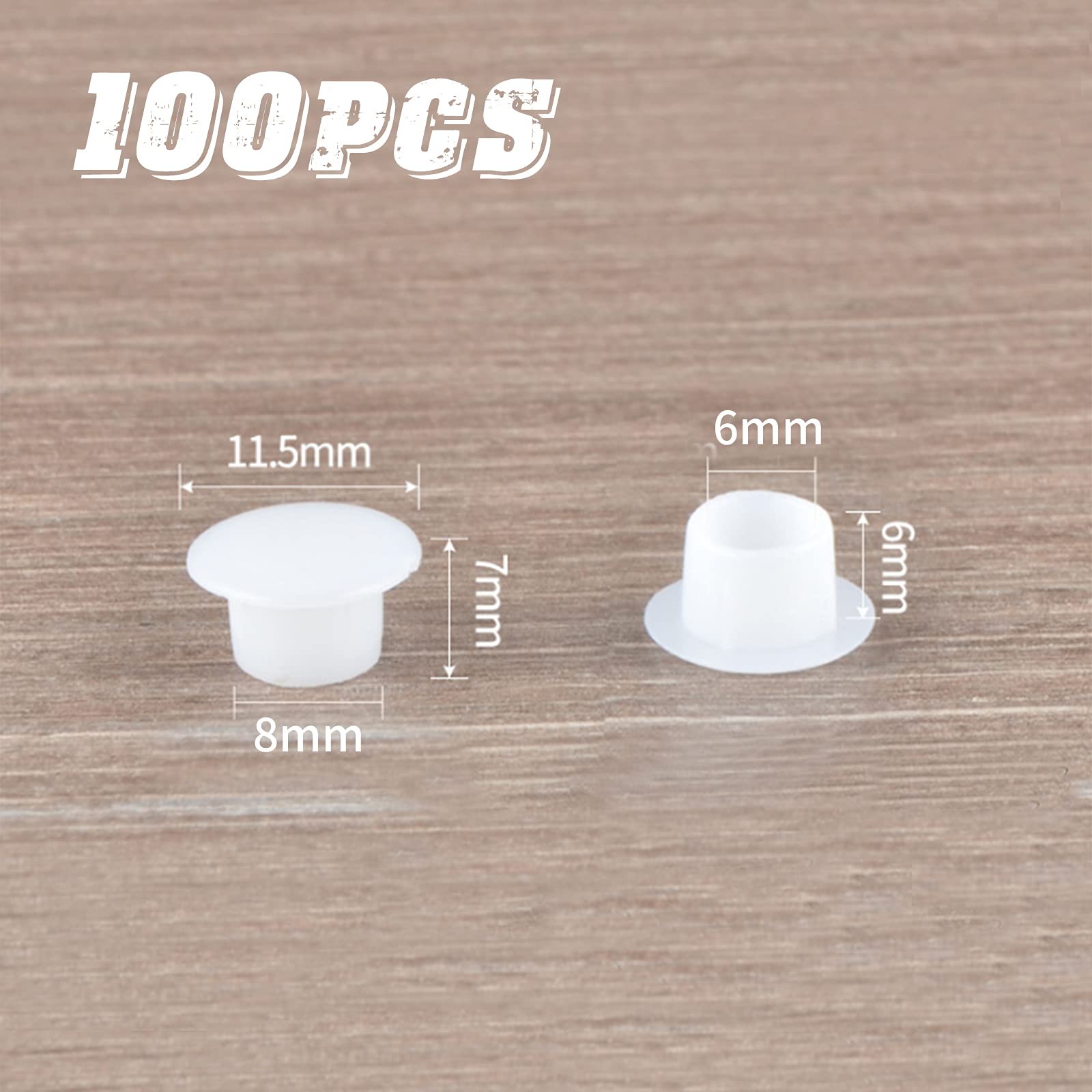 Sctmda Cache Trou Plastque 200 Pèces Tube De Trou Verroullage