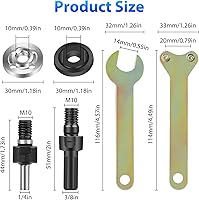 Vista 2 de SUNJOYCO Juego de 10 varillas de conexión, amoladora angular de taladro eléctrico, adaptador de amoladora angular de taladro con adaptador