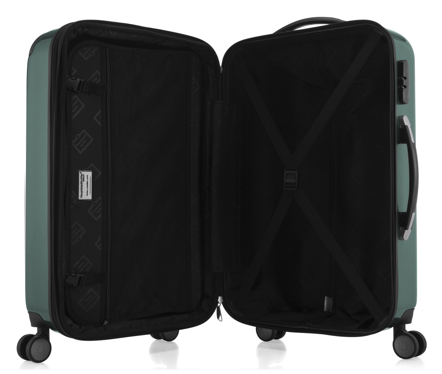 Hauptstadtkoffer ALEX Walizka Kabinowa 55x38x23 cm, 42 L, Zamek Szyfrowy, Rozszerzalna Twarda Skorupa PC ABS, 3,2 kg, 4 Podwójne Kółka, ciemnozielony