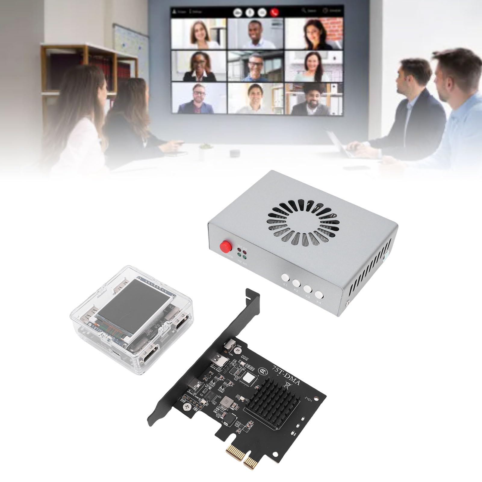 Bewinner DMA Fuser Complete Kit, Adaptador de Combinador de Sintetizador HDMI, Procesador de Video sin Pérdidas de 4K 60Hz, Procesador de Video de Aleación de Aluminio para Consolas de