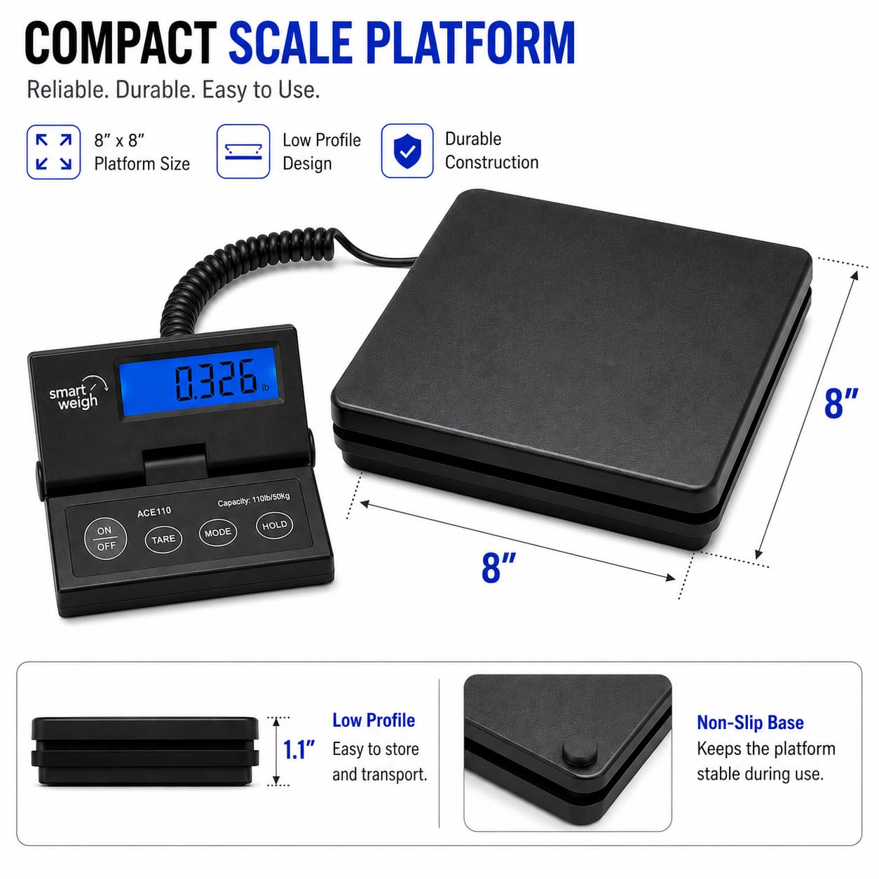 Digital Shipping Scale - Weigh Up to 110 lbs -4 Digital Shipping Scale - Weigh Up to 110 lbs -4