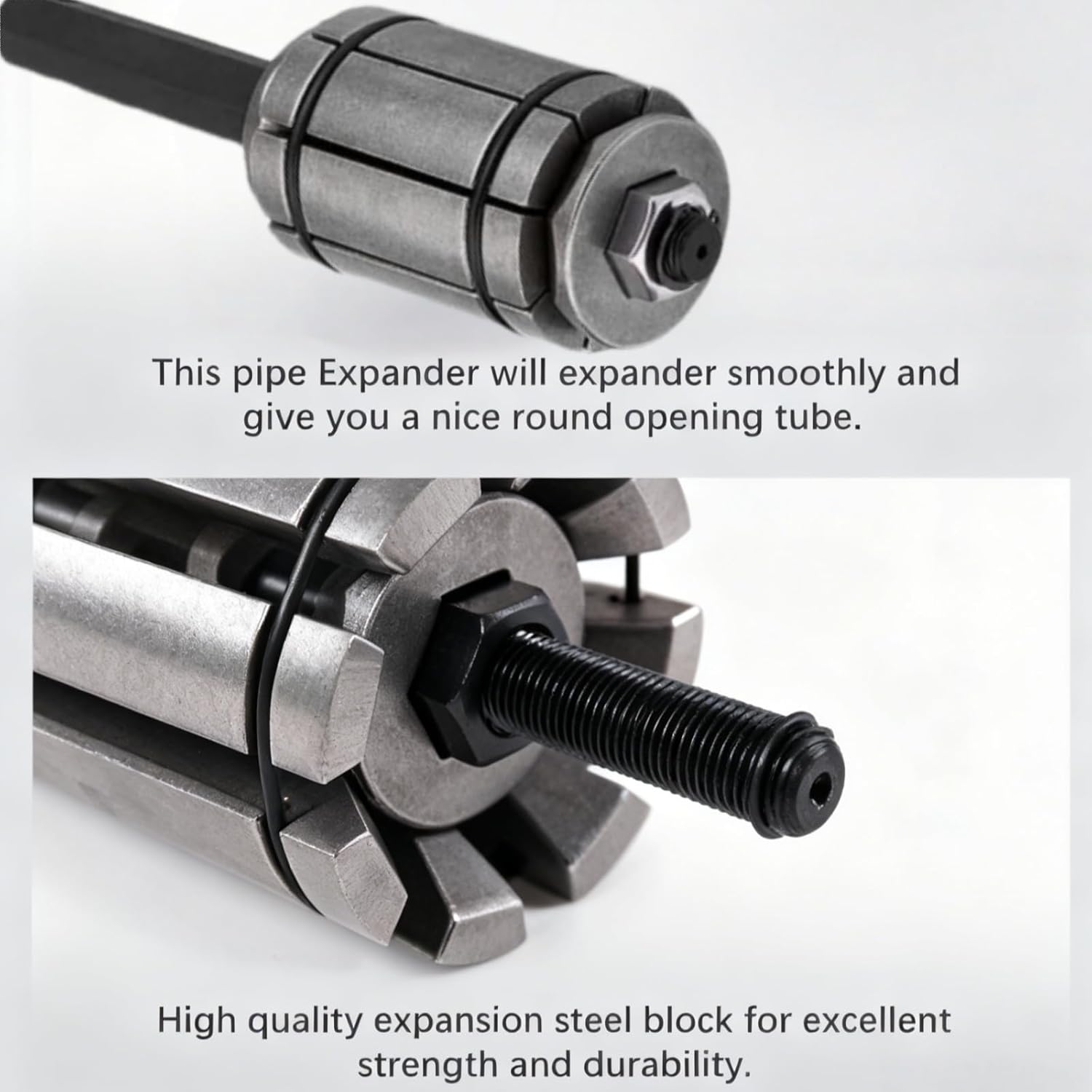 1/18'' to 3-1/2'' Exhaust Pipe Expander Tool, Tail Pipe Spreader Kit Compatible with Most Vehicles and Truck 3-Pieces Pipe Expander Tool Set